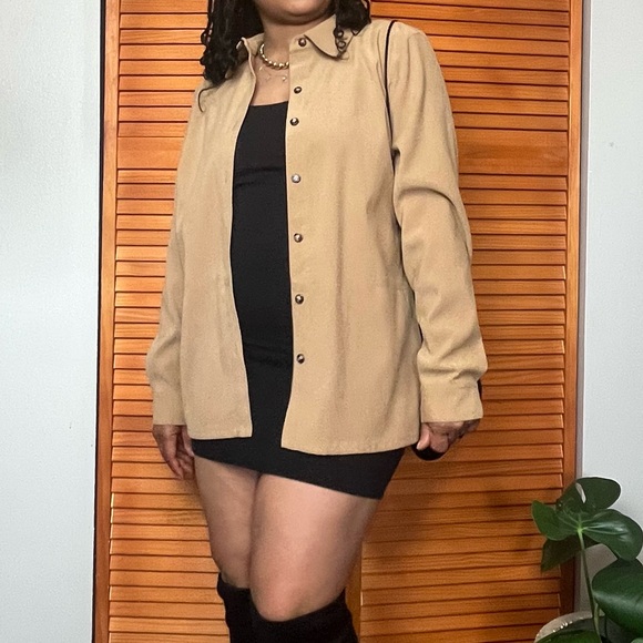 Talbots Tan Button Down Top - Picture 1 of 7